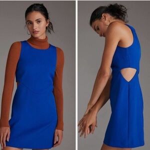 Anthropologie Mare Mare Dress Womens Large Cut Out Shift Cobalt